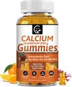 1200mg Kalsium Gummies med vitamin D3,K2,B12 & B6 - Plantekompleks Kalsium Magnesium Supplement med glycinat, Potasium, Sea Moss,Ashwagandha Root for bein og tenner Styrke, Muskel og immun