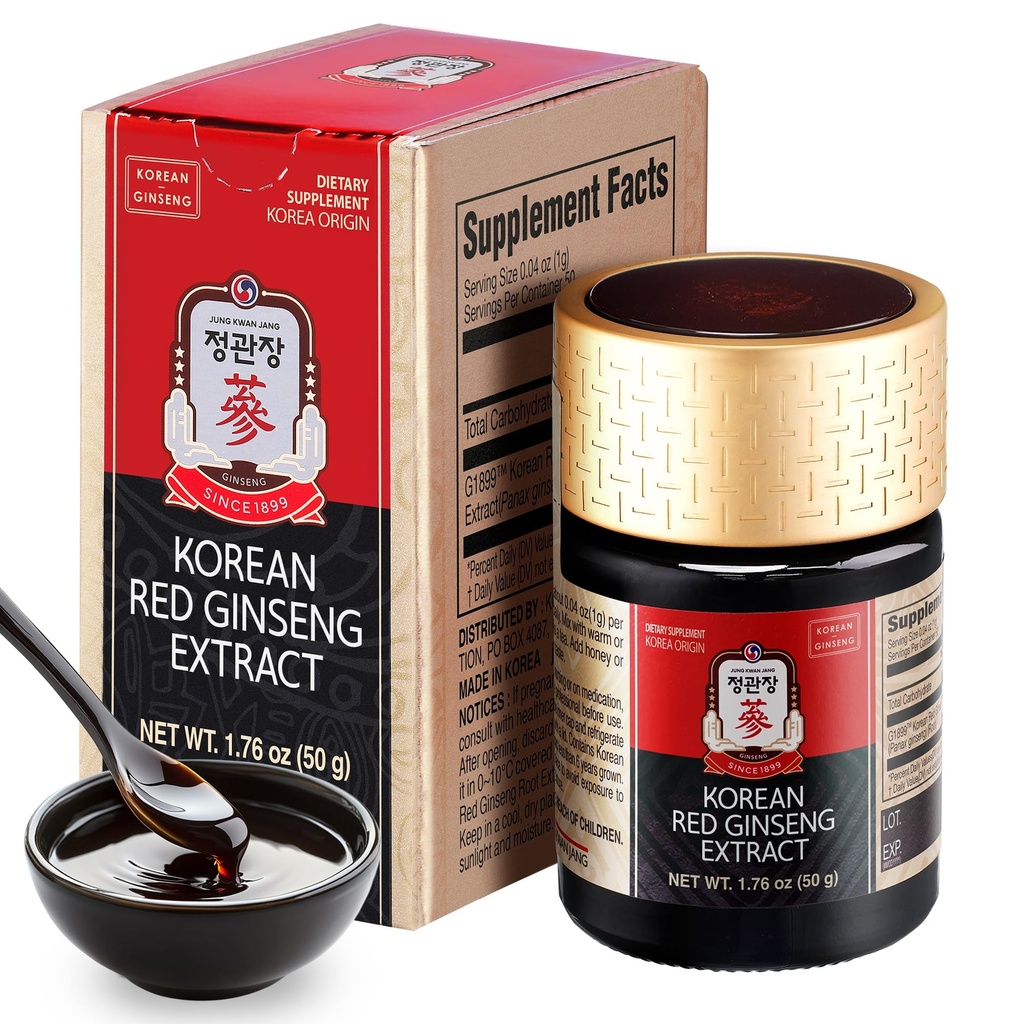 CheongKwanJang [Korean Rød Panax Ginseng Konsentrert Ekstrakt 50g] - 100% 6-årig koreansk Ginseng Roots, Boosts Immune System, Energi, Stamina, Healing/Recovery, Focus/Fatigue