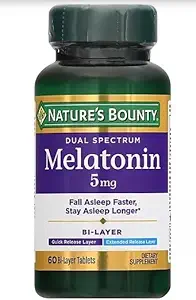 Naturens Bounty Melatonin 5 mg Bi-Layer tabletter 60 ea (pakning med 3)