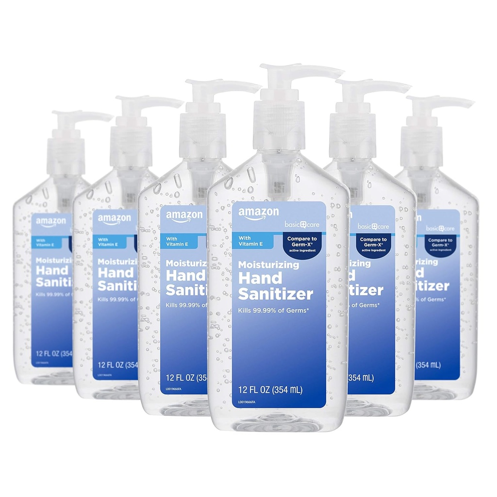 Basic Care - Opprinnelig hånd Sanitizer 62%, 12 fl oz (Pack of 6)