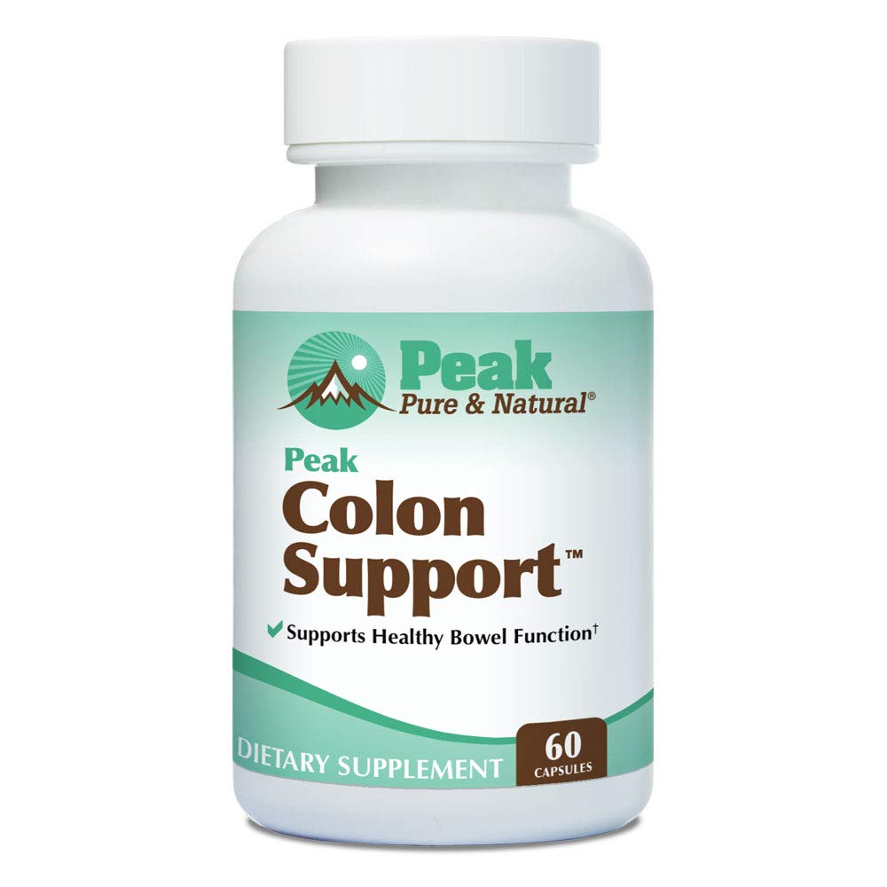 Peak Pure & Natural Colon Støtte - Colon Cleanse og Detox Supplement for Digestive Helse - Gut Helse Støtte med Inulin og Senna Leaf Ekstrakter - med Fiber, Prebiotika og Probiotika - 1 Pack
