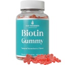 Ultra høy styrke Biotin Gummies for hårvekst for kvinner og menn. Gelatin gratis, Vegansk Biotin 10000mcg Chewables for sterkere hår hud og negler. Great Tasting Strawberry Flavored Gummy