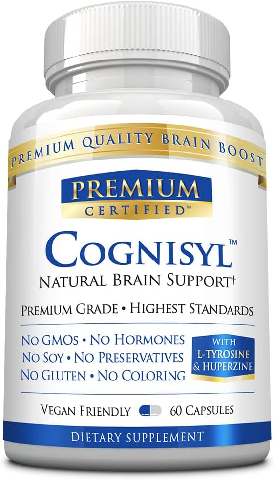 Kognisyl - Økt minne, mental ytelse, energi og fokus. Vitamin B Complex, St. John's Wort, DMAE Bitartrate, BioPerine - 60 kapsler