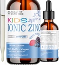 Ioniske flytende sinkdråper for barn og tilhengere | 30 dagers forsyning | Zink Sulfat | Immunitet, Mood, Hjerne Thyroid | 2 Oz