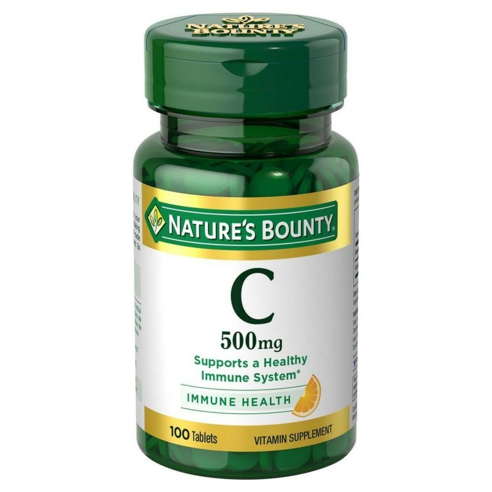 Naturens Bounty vitamin C 500 mg tabletter 100 ea (pakke med 6)
