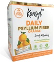 Konsyl Daily Fiber Orange 100% naturlig Psyllium Husk pulver - naturlig søtet - Glutenfri - 30 individuelle Stickpacks