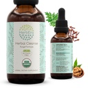 HerbEra Herbal Cleanse Organic alkohol-fri tinktur | Detox og renseformula, Ekstrakt Supplement | Organic Wormwood Urt, Svart Walnut Hull, Cloves Blomster Buds | Purge Extract (2 fl oz)