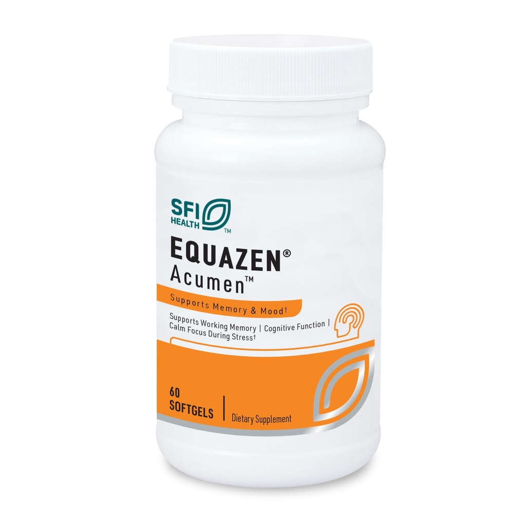 Klaire Labs SFI Health Acumen - Kognitiv støtte Supplement med Bacopa Monnieri Extract - minnestøtte - Glutenfri og Hypoallergenic Bacopa Kapsler for voksne og barn 7+ (60 kapsler)
