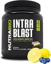 NutraBio Intra Blast Bcaa pulver Aminosyre Supplement, Electrolyte & Hydration Blend, Intra, Pre Workout & Muscle Recovery, 20g Eaa Aminosyrer pulver, 5g Glutamin- blåbær sitronade, 30 servering