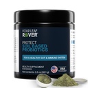 Four Leaf Rover Beskytte - Probiotika for hunder - Veterinærformulert - med naturlige prebiotika og antioksidanter - avgifts- og gut helse - 30 dagers stor hundeforsyning