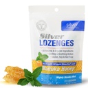 Silver Biotics Colloidal Silver Lozenges ® 60 PPM Ag4O4 SilverSol ® Immunstøtte + Throat Soothing Lozenges ® Manuka Honning ® 21 greve