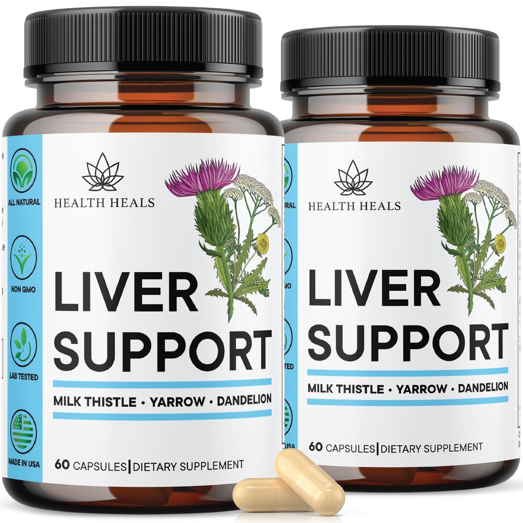Liver Cleanse & Repair Formula - Herbal Liver Support Supplement med Melk Thistle Dandelion Root Turmeric, Artichoke Extract for Liver Health - 120 Telling