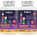 NuBest Bundle Tall 10+ 60 Kapsler Tall Kids 90 Chewable tabletter | Høydevekst støtte for barn og tenåringer | Kalsium, vitaminer D3 K2, Collagen & Herbal Blanding