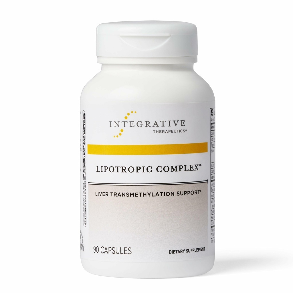 Integrative Therapeutics Lipotropic Complex - Liver Support Supplement for voksne* - Inkluderer Melk Thistle & Vitamin B6 og B12 - Glutenfri & Dairy-Free - 90 greve (45 Serveringer)