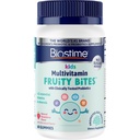 Biostime Kids Multivitamin Gummies med Probiotika & 11 essensielle vitaminer (Ages 4+) | Multivitamin for barn | Ingen lagt til sukker fruktig Bites | Gratis fra topp 9 Allergens | 50 greve