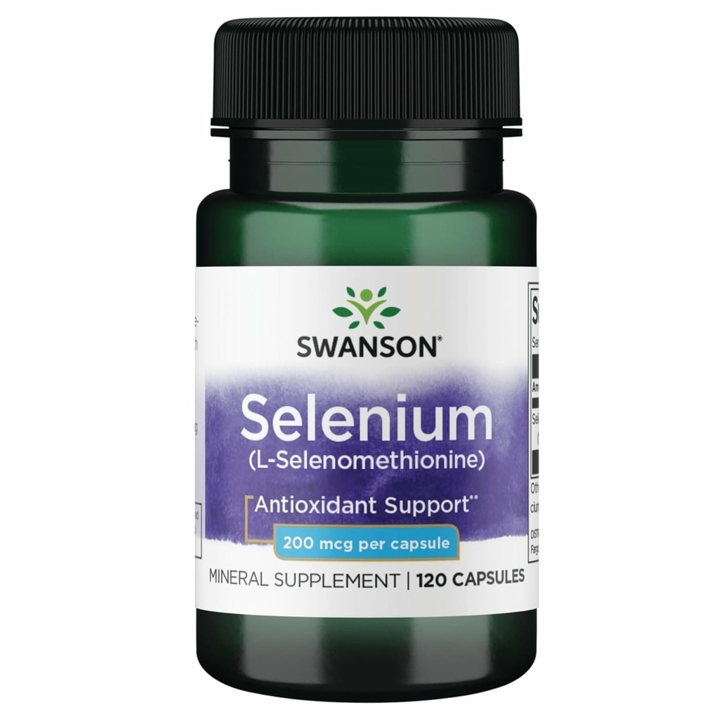 Swanson Semsc Selenium 200 mcg 120 kapsler
