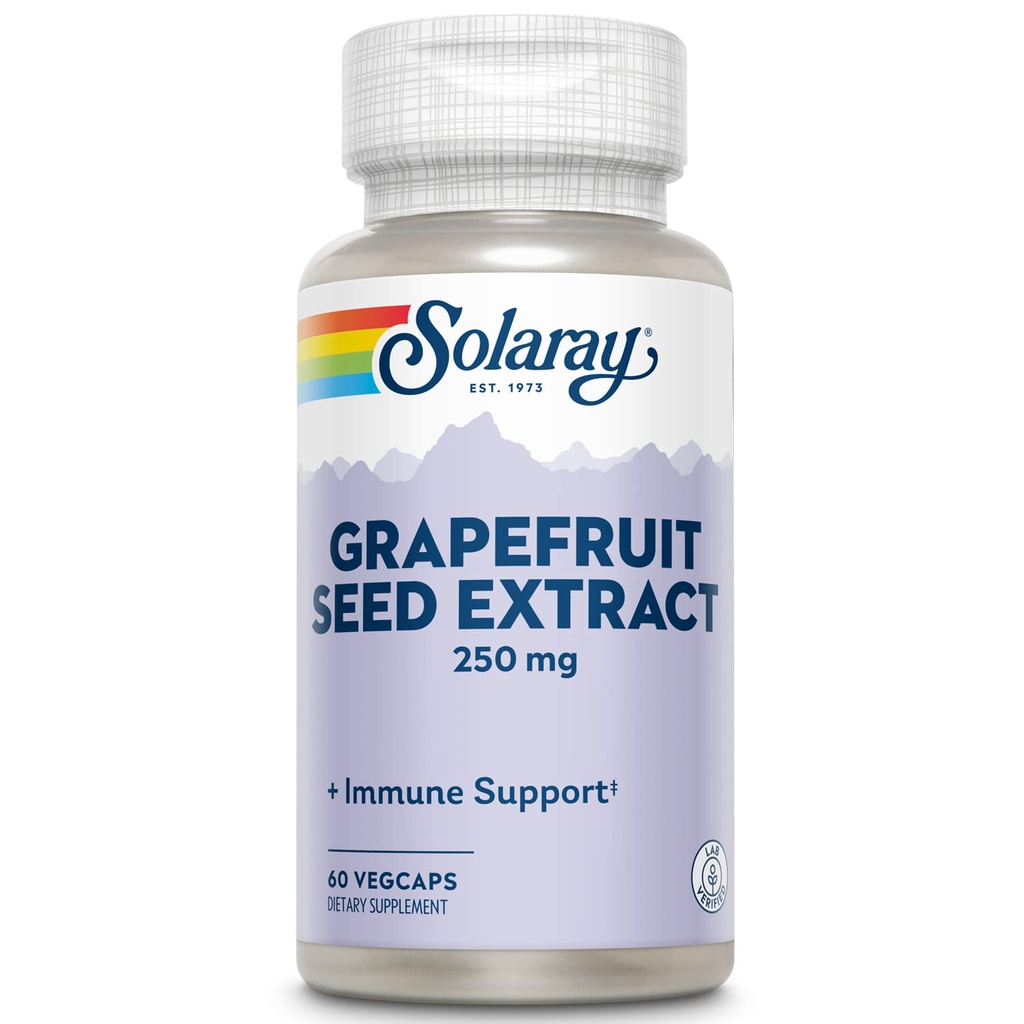 SOLARAY garantert Potens Grapefruktfrø ekstrakt, Veg Cap (Btl-Plastic) 250 mg