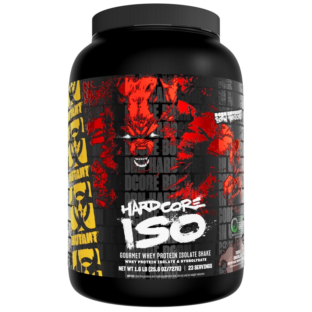 Mutant ISO Surge Whey Protein Powder Acts raskt å hjelpe til å gjenopprette, bygge muskler, bulk og styrke, bruker bare ingredienser, 1,6 lb - Triple Chocolate