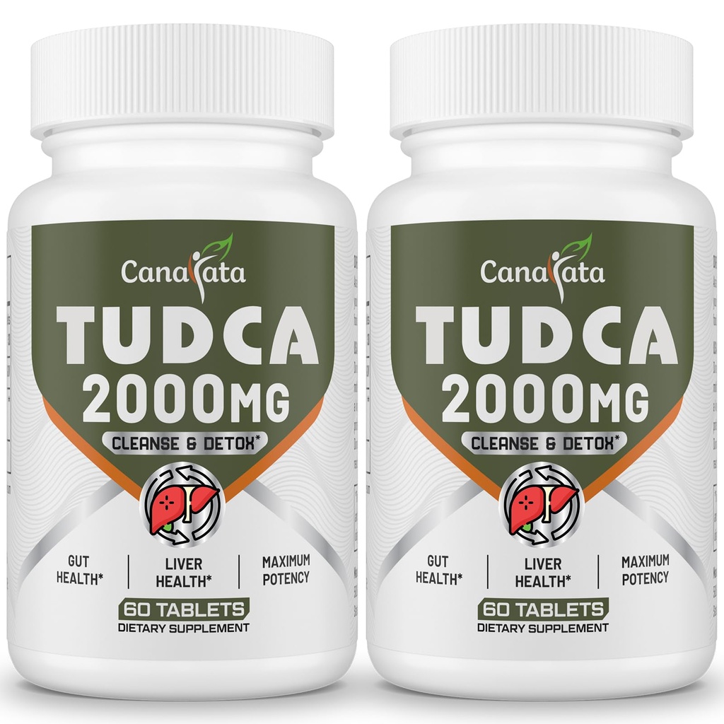 TUDCA Liver Supplements 2000mg - Sterk Bile Salts Støtte Liver Detox & Cleanse - Liver og Gallbladder Helse Formula-Easy å svelge tabletter-60 dager Supply