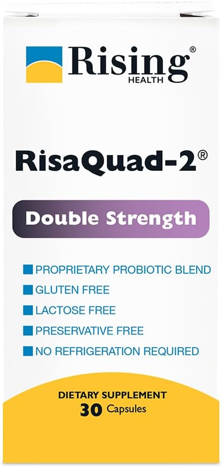 Risaquad-2 Probiotiske kosttilskudd -375mg pakke med 30 kapsler