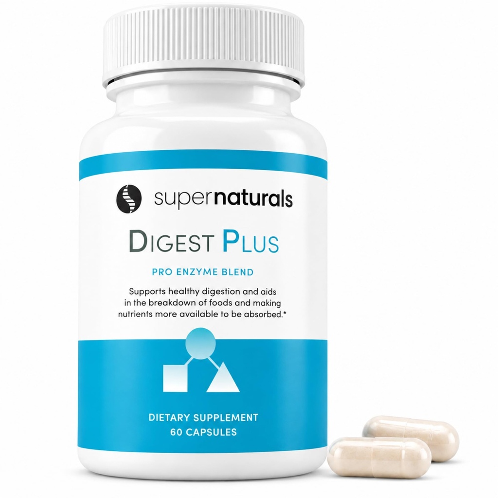 Digest Plus, Gut Helse for menn, Digestion Supplement, Digestive Enzymer, Gut helse for kvinner, Gas & Bloating Relief, Premium Gut Helse Supplement, 60 Caps