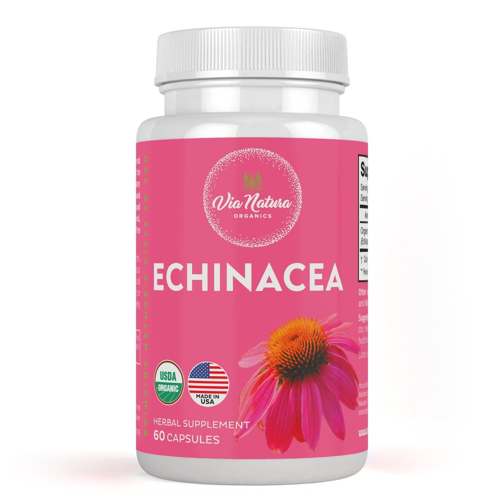 Echinacea Supplement | Naturlig og organisk | 60 Kapsler
