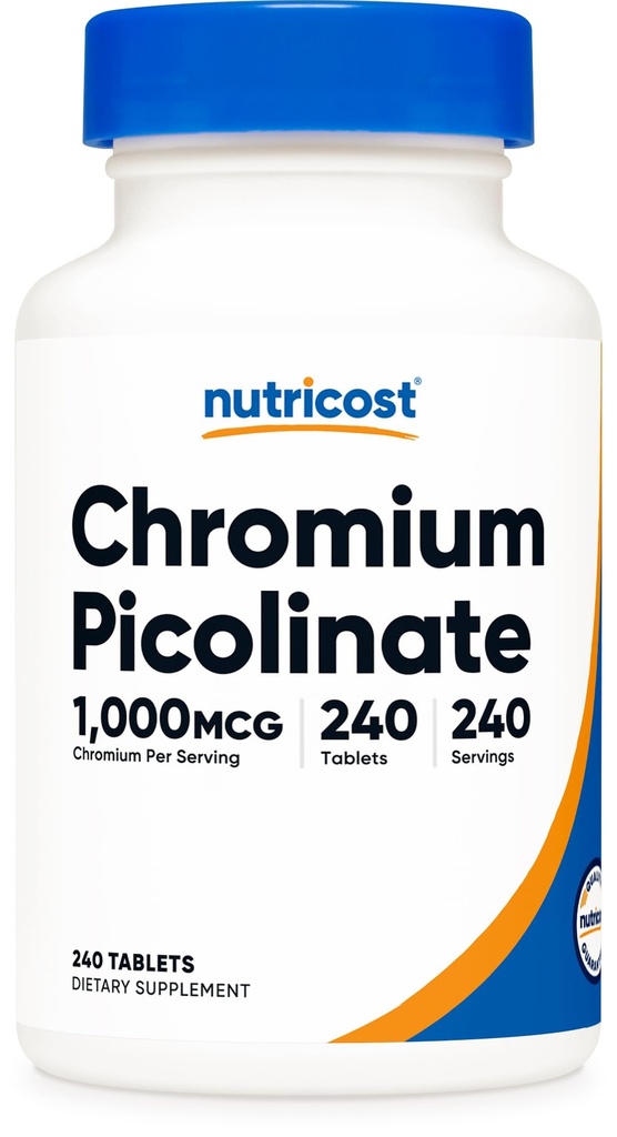 Nutricost Chromium 1000mcg, 240 tabletter - Glutenfri, ikke-GMO