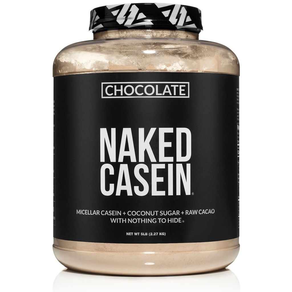 Naken sjokolade kasein - sjokolade Micellar Casein Protein - 5 pund bulk, GMO-fri, Glutenfri, Soya-fri, Preservativ-fri - Stimulere muskelvekst - Forbedring gjenoppretting - 60 Services