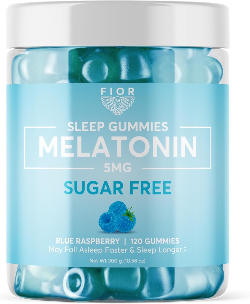 FIOR Melatonin Gummies (Sugar Free Blå Bringebær, 120)