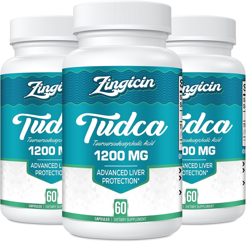 TUDCA Supplement 1200mg - 180 Veggie Capsules, kraftig TUDCA Bile Salts Supplements for Liver, Digestion