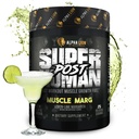 Alpha Lion Superhuman Post Trening pulver, Muskelbygger Drink, Kreatin Monohydrat + Mer for Lean Muskelvekst, Styrke og volum, Supplement for kvinner og menn (25 Serveringer, Muskelmarg)