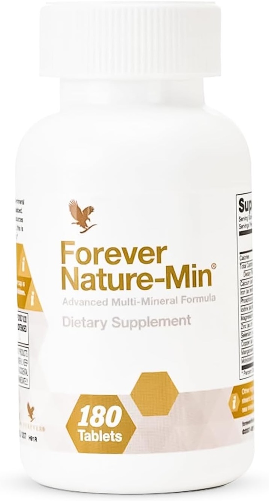 Forever Living - Forever Nature-Min®: Premium multi-mineral blanding - støtter muskel, hjerne og hydrasjon - 10 essensielle og spormineraler - 180 tabletter