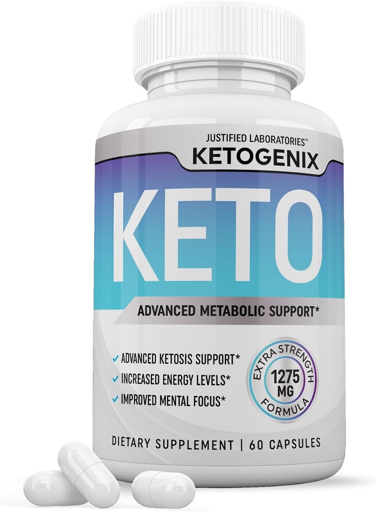 Ketogenix Keto piller 1275MG Ny og forbedret formel inneholder Apple Cider Vinegar Extra Jomfru Olive olje pulver grønn te blad 60 kapsler