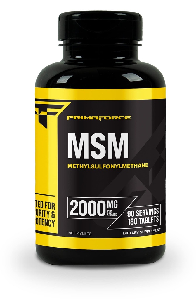 Primaforce MSM Tabletter 2000mg Servering, 180 tabletter, 90 Serveringer