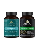 Gamle Ernæring Leaky Gut Capsules, 60 greve + Digestive Enzymes Capsules, 90 greve
