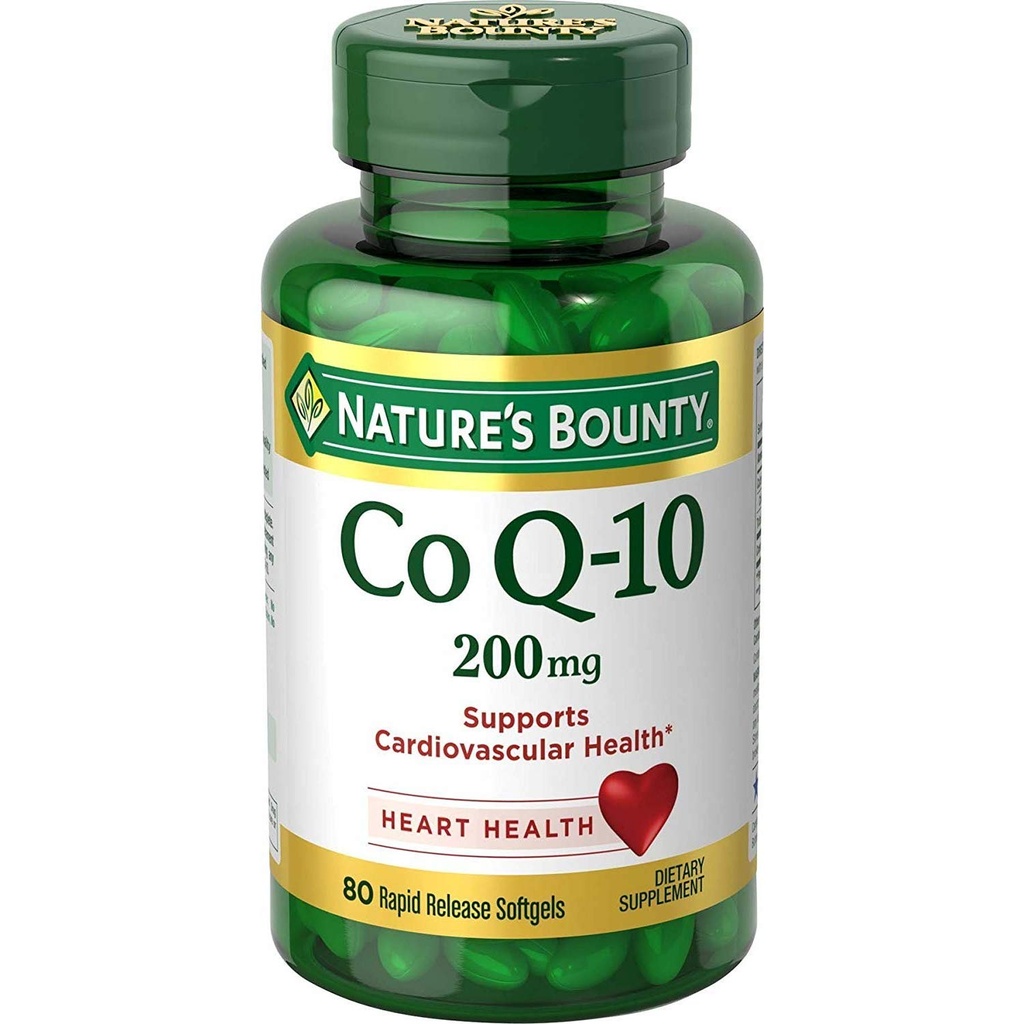 Naturens Bounty Co Q-10 Ekstra styrke 200 mg Softgels 80 ea (pakke på 3)