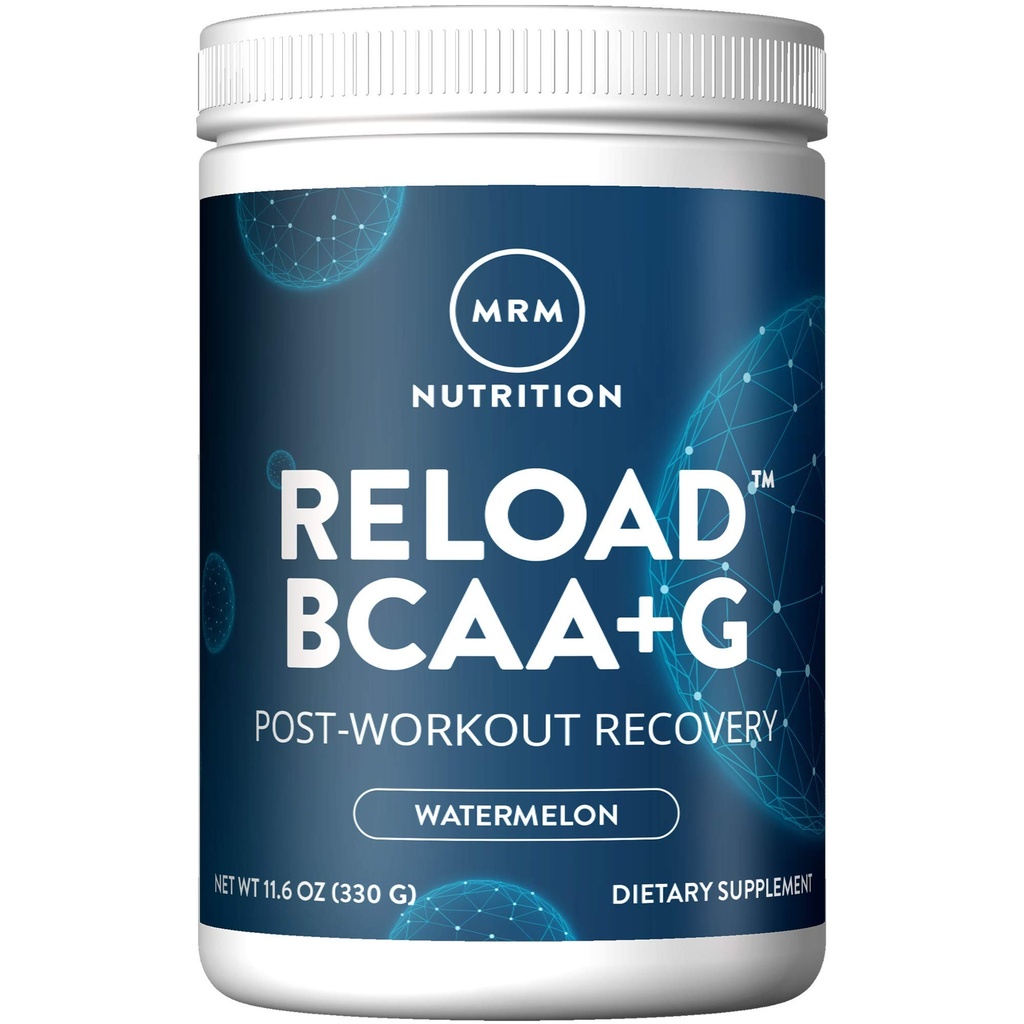 MRM Nutrition Reload BCAA+G Post-Workout Recovery | Vannmelon Flavored | 9,6g Aminosyrer | med CarnoSyn® | Muskelgjenoppretting | Keto vennlig | 26 Services