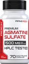 Piping Rock Agmatine Sulfate Kapsler | | | | 70 piller | Premium Grade Supplement | Ikke-GMO, Glutenfri