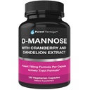 D Mannose kapsler med 600 mg D-Mannose pulver per Cap - med tilsatt Cranberry og Dandelion ekstrakt til hjelp i Bladder, Urin Tract og UTI støtte - 120 Veggie Caps