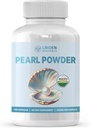 Perle pulver Supplement 500 mg, 120 kapsler - naturlig kilde til kalsium og aminosyrer, anti-aldring antioksidanter for hudpleie, ikke-GMO