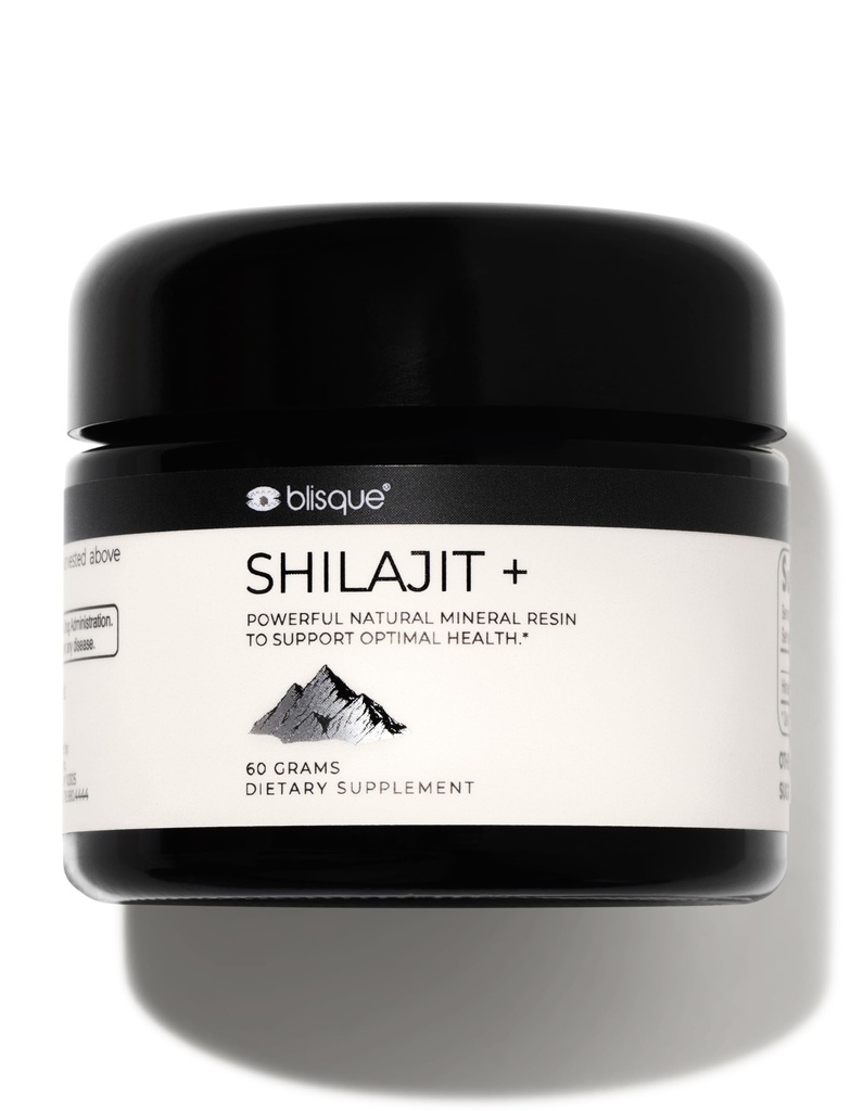 Blisque – ren Himalayan Organic Shilajit Resin Supplement  Authentic Autentisk og naturlig | Golden Grade A | Inneholder Fulvic Acid and Trace Minerals | 60 gram