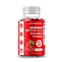 Vitamatic Extra Styrke Vitamin B12 5000mg (Metyl B12) Gummier - 120 Teller - Energimetabolisme Støtte og nervesystem Helsestøtte, Naturlig Cherry Flavored (1)