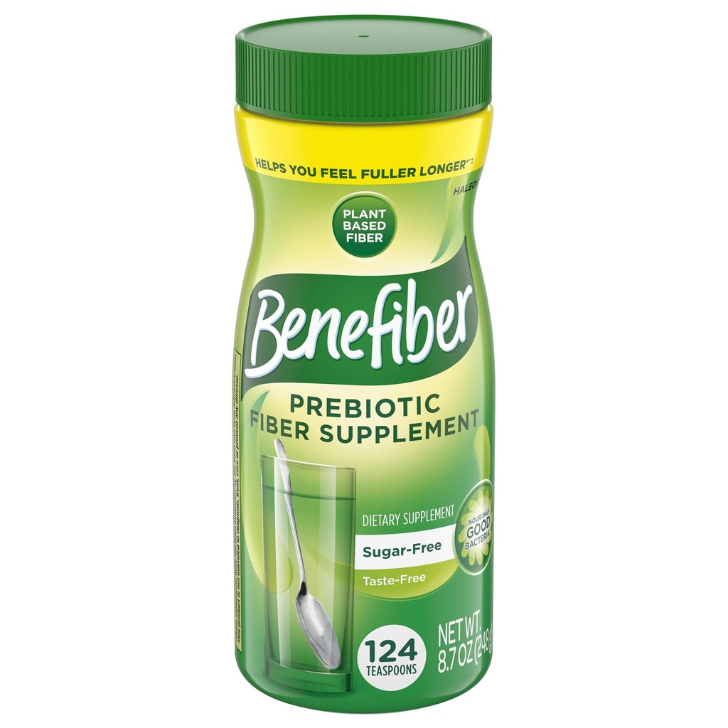 Benefiber daglig prebiotiske Fiber Supplement pulver for digestiv helse, daglig fiber pulver, uflavorert - 62 serveringer (8,7 ovner)