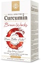 Solgar Full Spectrum Curcumin Brain Works, 90 Licaps - Støtte Minnesmerke, Fokus, Kognitiv funksjon - Antioksidant støtte - Curcumin, BacoMind, Choline, Vitamin B12 - Ikke-GMO, Vegan - 30 Services