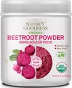 Naturens Goodness Beet Root Powder - 56 Serveringer (8oz) - Nitric Oxid Booster for energi, utholdenhet, hjertehelse og atletisk ytelse