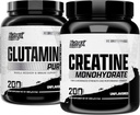 Nutrex forskning Kreatin Monohydrat pulver 200 Serv & L Glutamin pulver 200 Serv Bundle