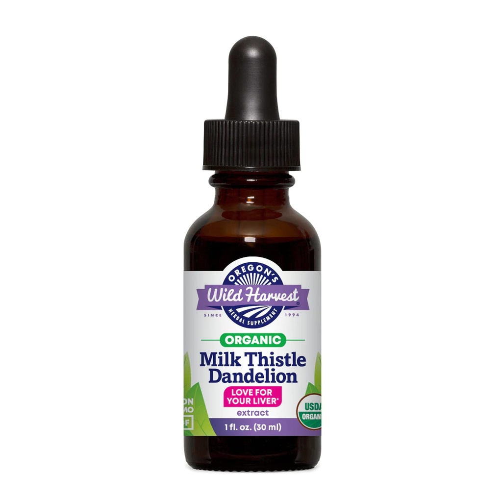 Oregon Wild Harvest Melk Thistle Dandelion Organic Extract, 1 Fluid Ounce