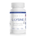 L-Lysine Supplement med vitamin B12 + C + sink for leppe, munn og munnvev helse - forbedret velvære støtte - ikke-GMO, Glutenfri - laget i USA - 60 grønnsaker kapsler, 500 mg