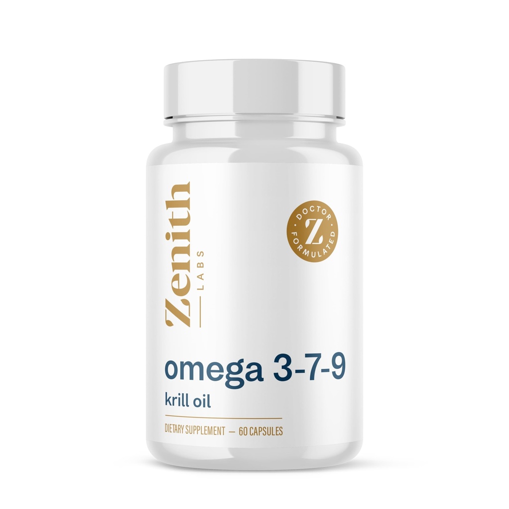 Zenith Labs Omega 379 med krill - Kombinerer EPA, DHA, Omega-7 og Omega-9 - Inkluderer krillolje for max absorpsjon