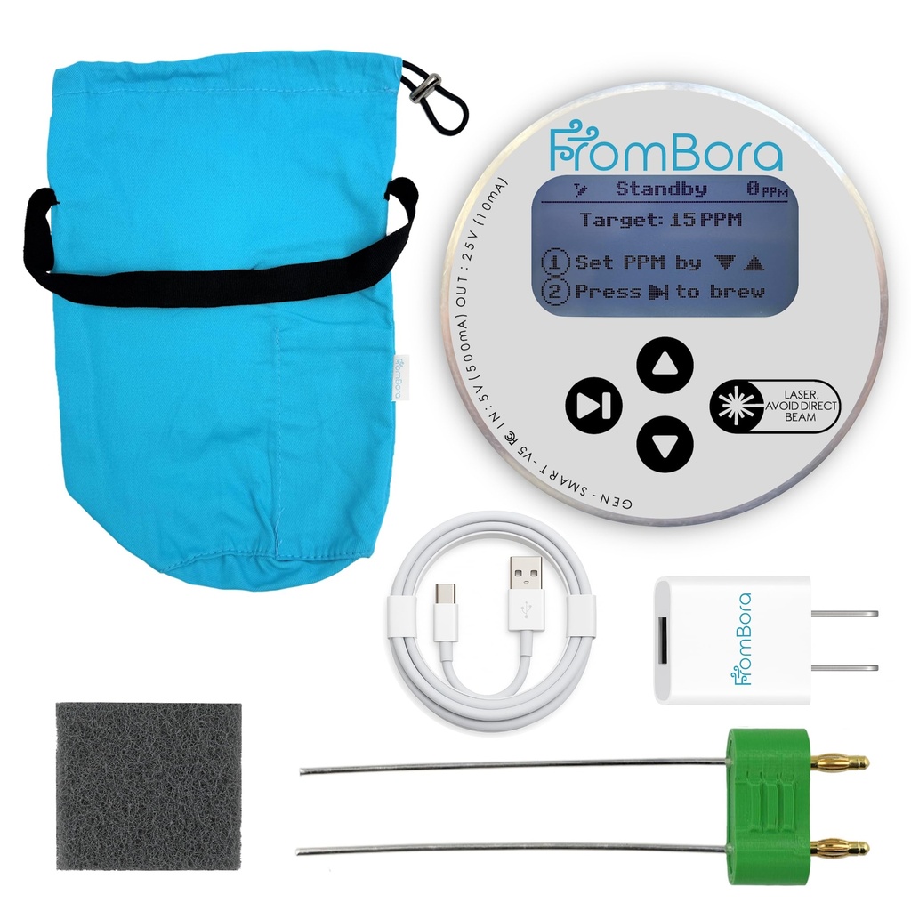 Colloidal Silver Generator Kit – 99.99% (Ag) Rods, TDS Meter, Colloidal Silver Machine, Vann jonizer Machine for hjemme, Reisepose, fraBora Smart Generator